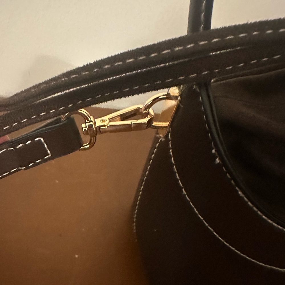 H&M Brown Faux Leather Bucket Bag from Japan - Picture 3 of 3